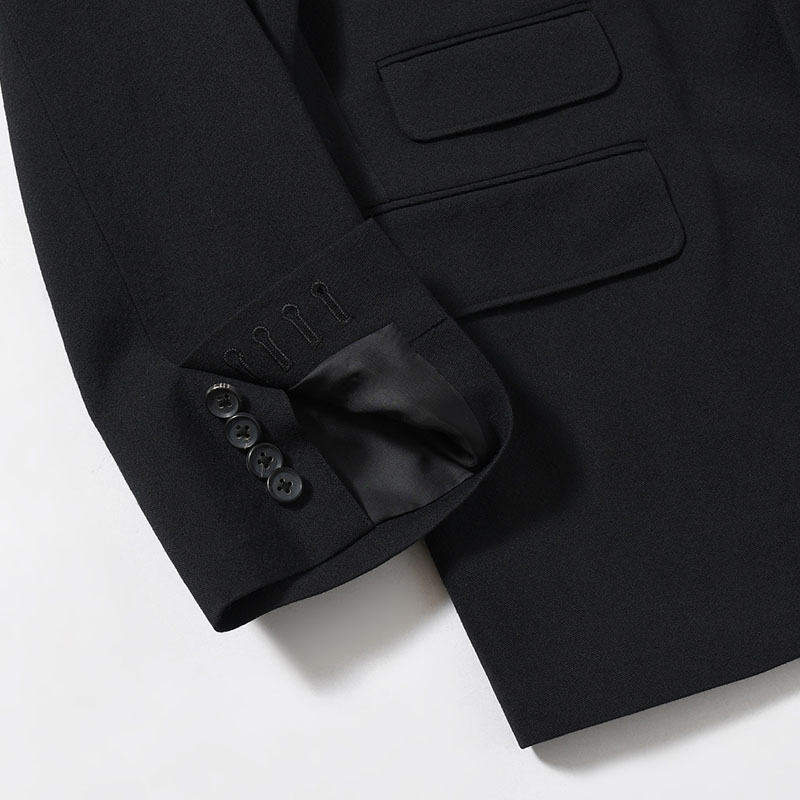 Wool Gabardine 2B Jacket -BlackNavy-