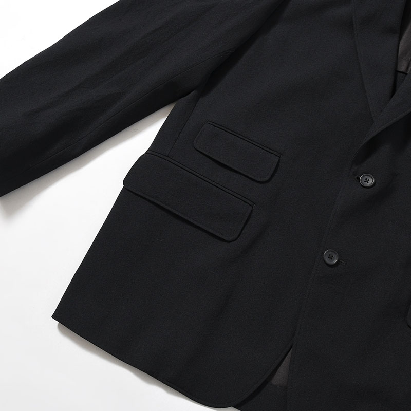 Wool Gabardine 2B Jacket -BlackNavy-