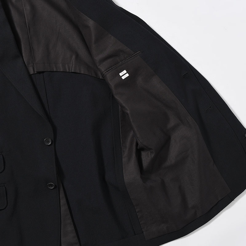 Wool Gabardine 2B Jacket -BlackNavy-