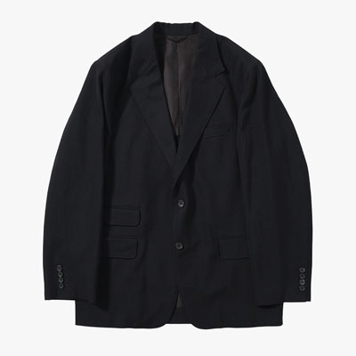 Wool Gabardine 2B Jacket -BlackNavy-
