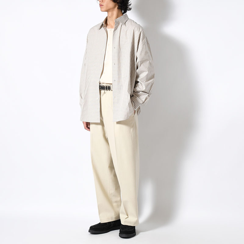 Wool Gabardine Trousers -2.COLOR-