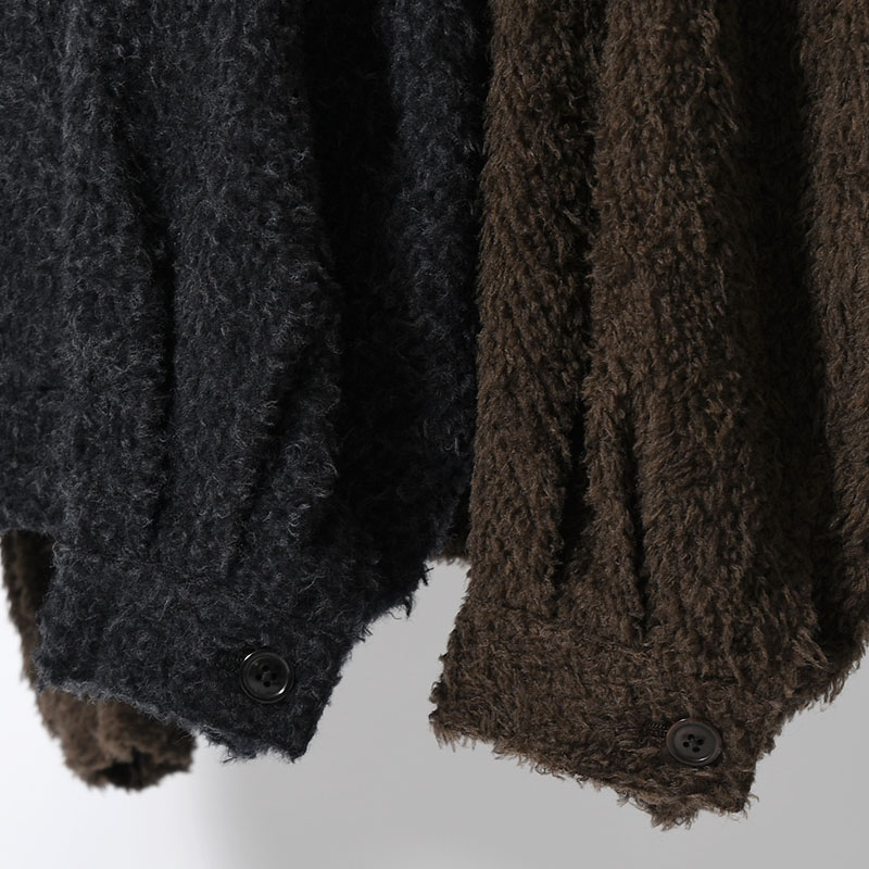 Brushed Wool Zip Short Jacket -2.COLOR-