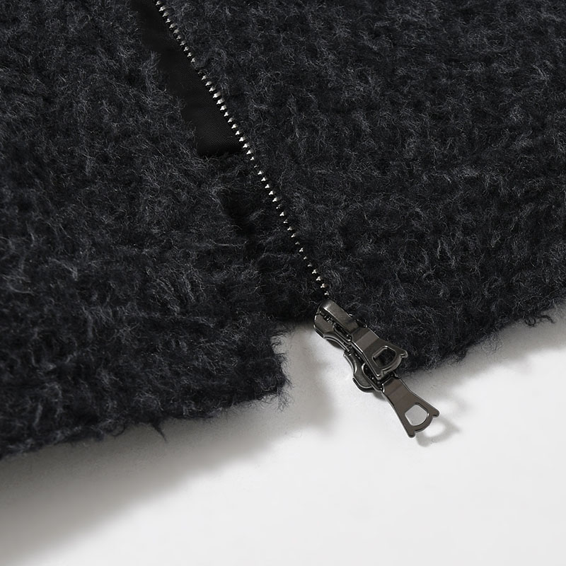 Brushed Wool Zip Short Jacket -2.COLOR-