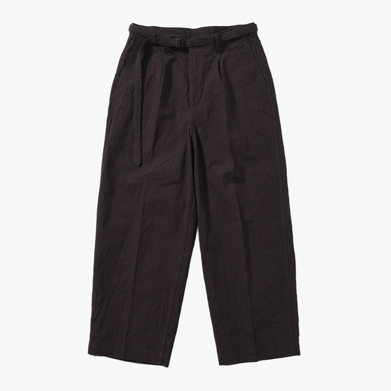 Linen Cotton Belted Trousers -2.COLOR-(DARKBROWN)