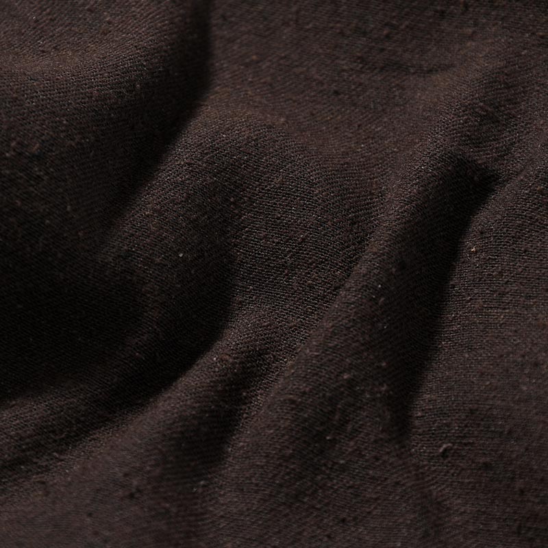 Silk Linen Chelsea Jacket -DarkBrown-