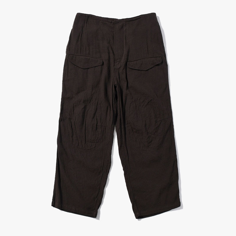 Silk Linen F1B Pants -DarkBrown-