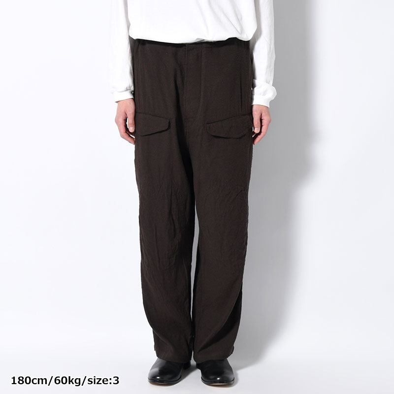 Silk Linen F1B Pants -DarkBrown-