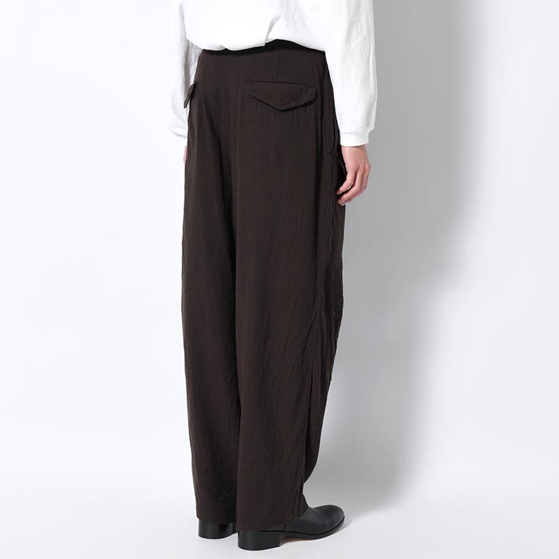 Silk Linen F1B Pants -DarkBrown-