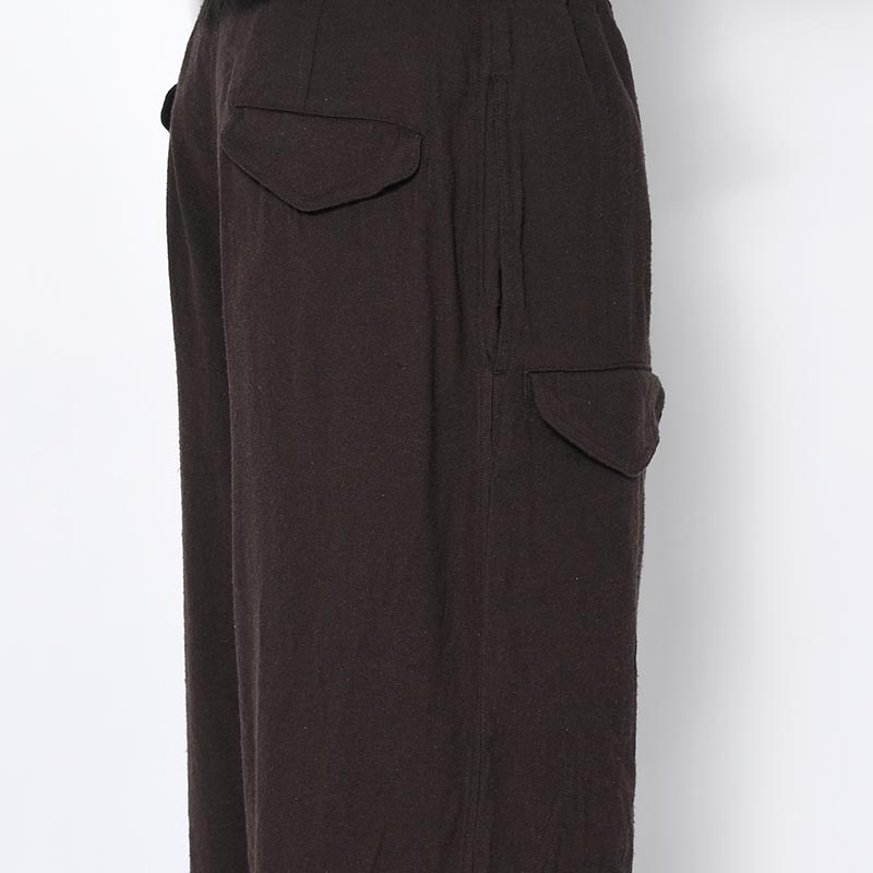 Silk Linen F1B Pants -DarkBrown-