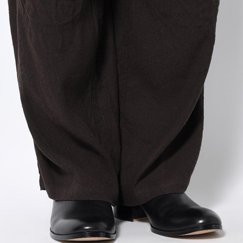 Silk Linen F1B Pants -DarkBrown-