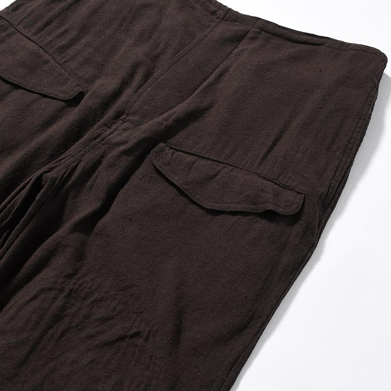 Silk Linen F1B Pants -DarkBrown-