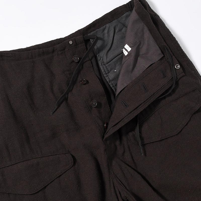 Silk Linen F1B Pants -DarkBrown-