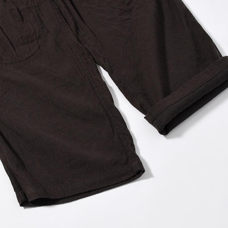 Silk Linen F1B Pants -DarkBrown-