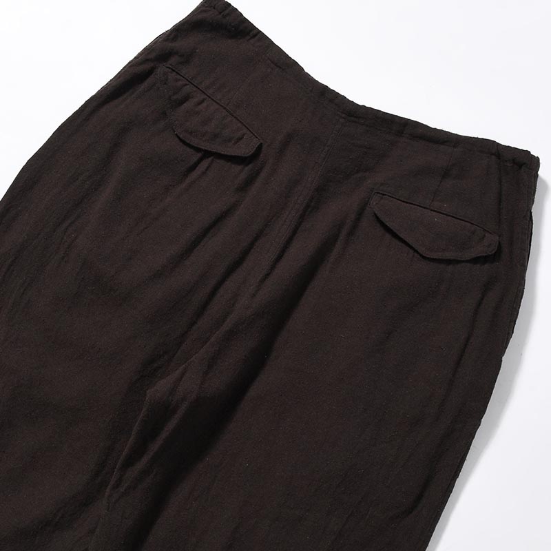 Silk Linen F1B Pants -DarkBrown-