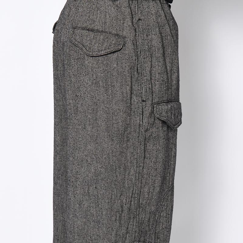 Silk Linen F1B Pants -Black Chambray-