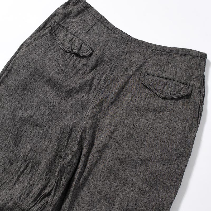 Silk Linen F1B Pants -Black Chambray-