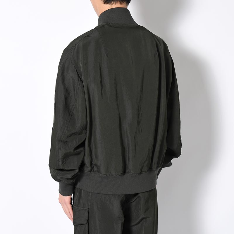 Rayon Nylon Silk B-15A Jacket -DarkOlive-