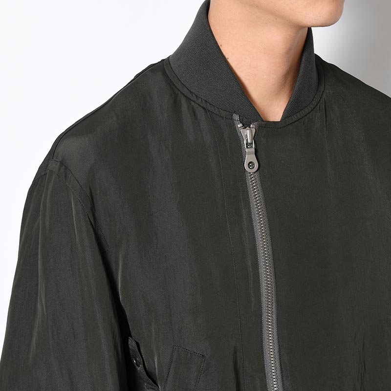 Rayon Nylon Silk B-15A Jacket -DarkOlive-