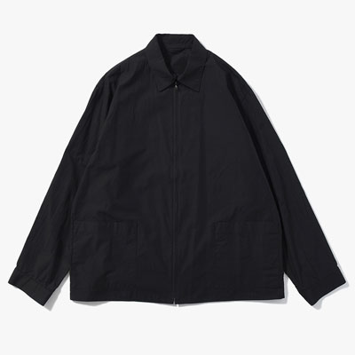 Chambray Zip Shirt -Black-