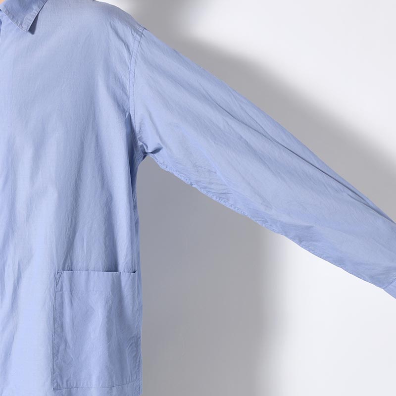 Chambray Zip Shirt -Saxe-