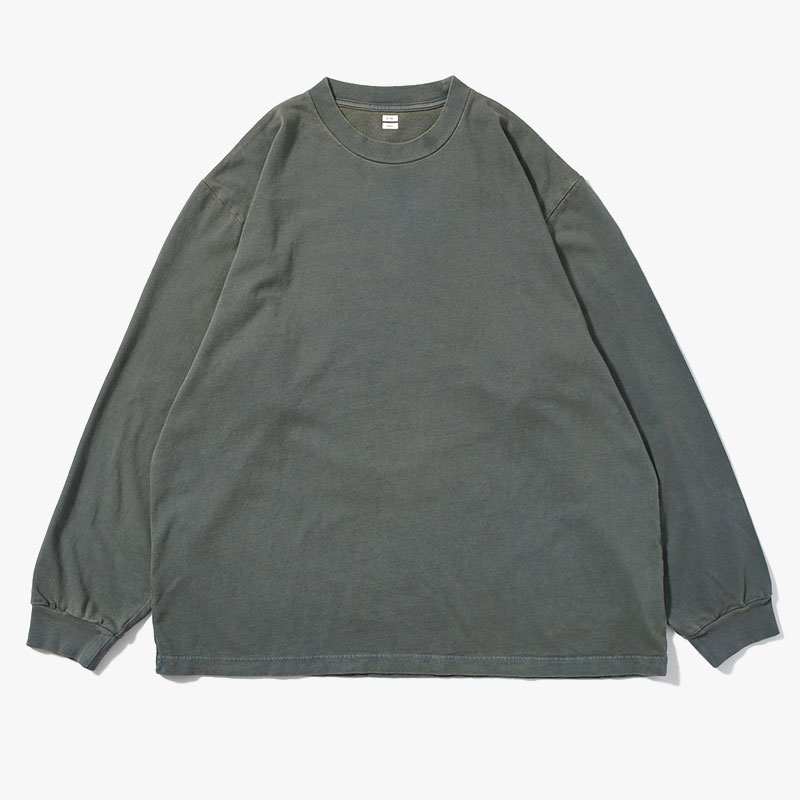 Hollow yarn L/S Tee -2.COLOR-(FADEGREEN)