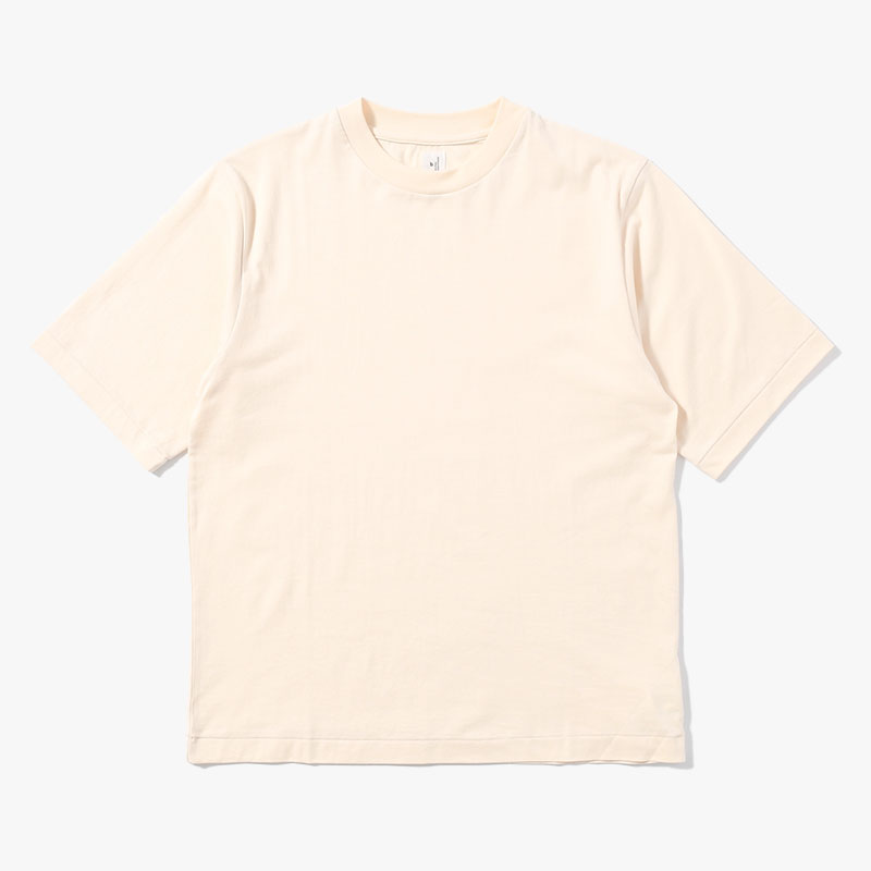 Silk Cotton 20/80 S/S Tee STANDARD -2.COLOR-(IVORY)