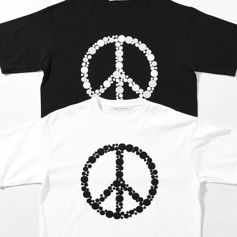 DOT EMBROIDERY TEE "PIECE" -2.COLOR-