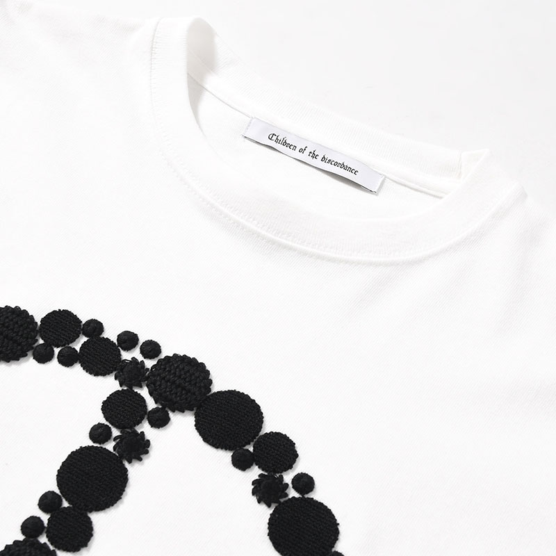 DOT EMBROIDERY TEE "PIECE" -2.COLOR-