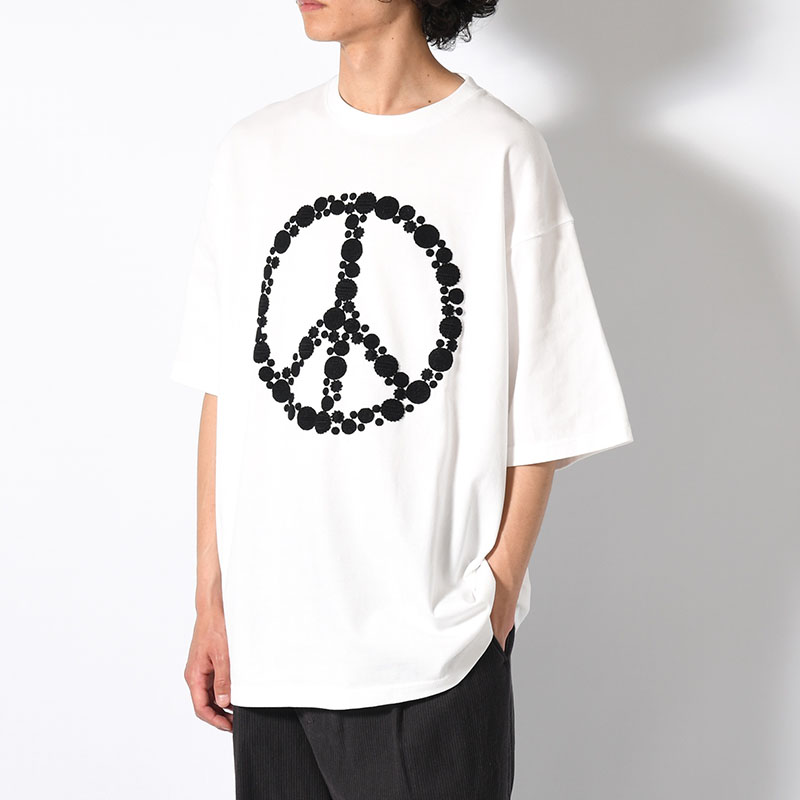 DOT EMBROIDERY TEE "PIECE" -2.COLOR-