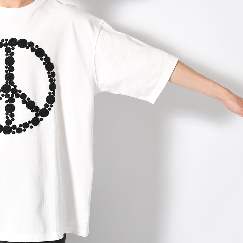 DOT EMBROIDERY TEE "PIECE" -2.COLOR-
