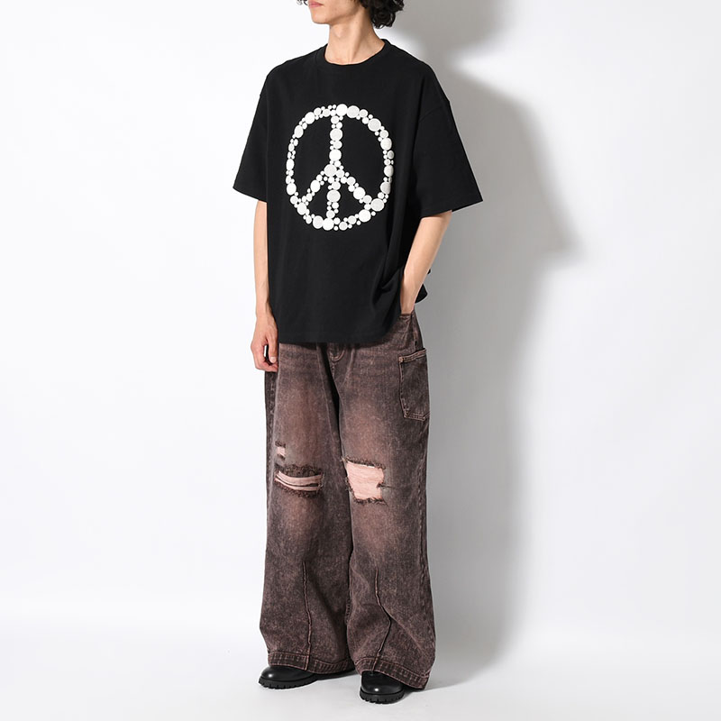 DOT EMBROIDERY TEE "PIECE" -2.COLOR-