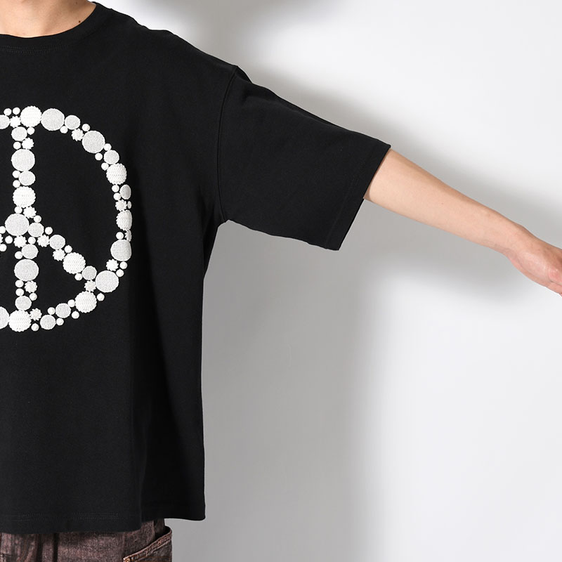 DOT EMBROIDERY TEE "PIECE" -2.COLOR-