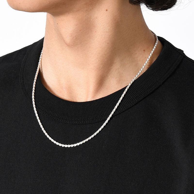 ROPE CHAIN NECKLACE -SILVER-