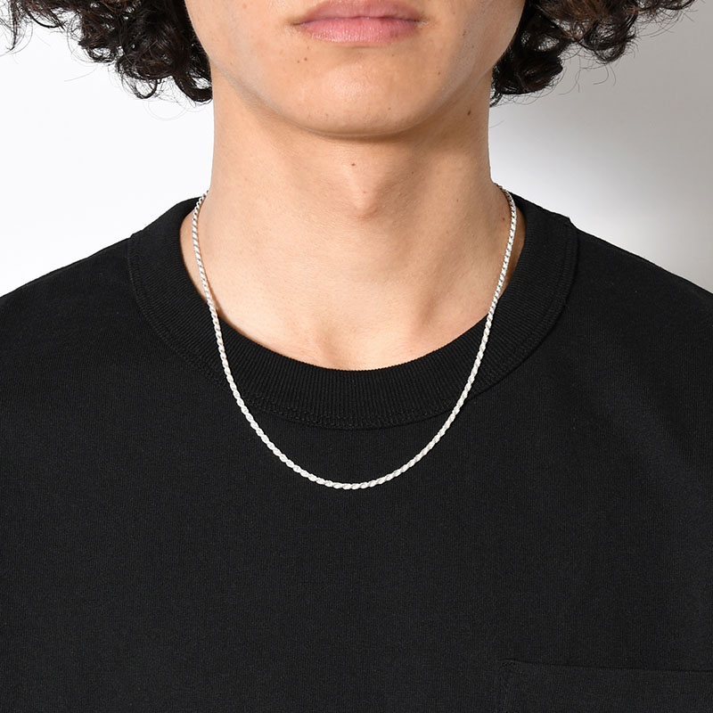 ROPE CHAIN NECKLACE -SILVER-