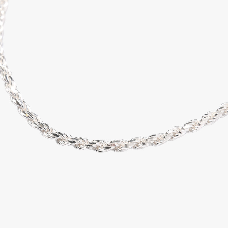 ROPE CHAIN NECKLACE -SILVER-
