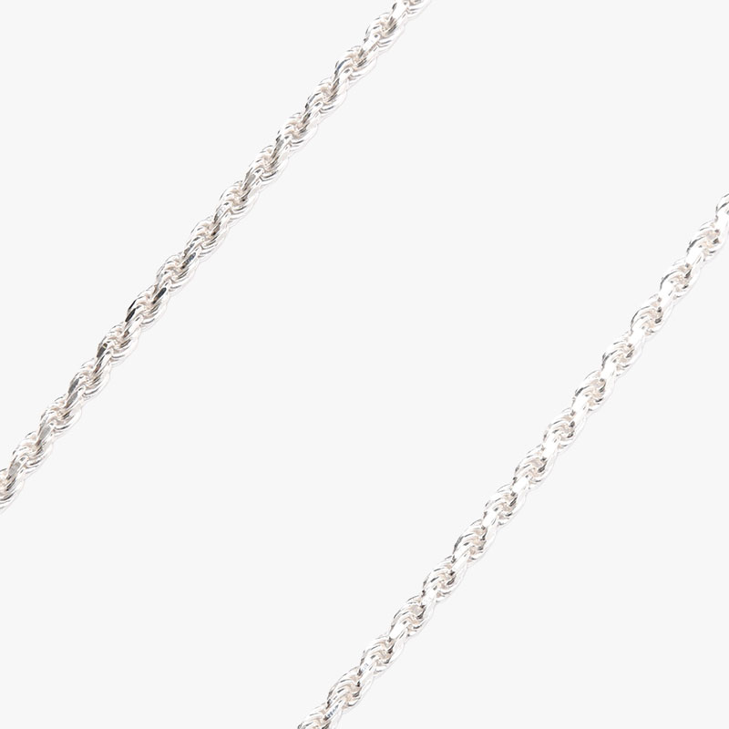 ROPE CHAIN NECKLACE -SILVER-