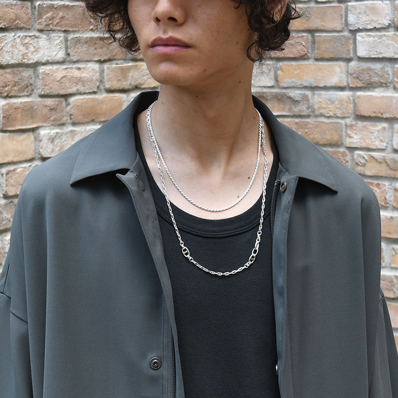 ROPE CHAIN NECKLACE -SILVER-