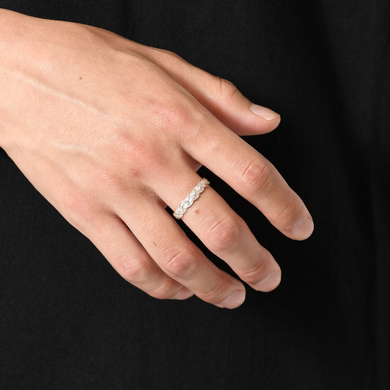 BRAID ID RING -SILVER-