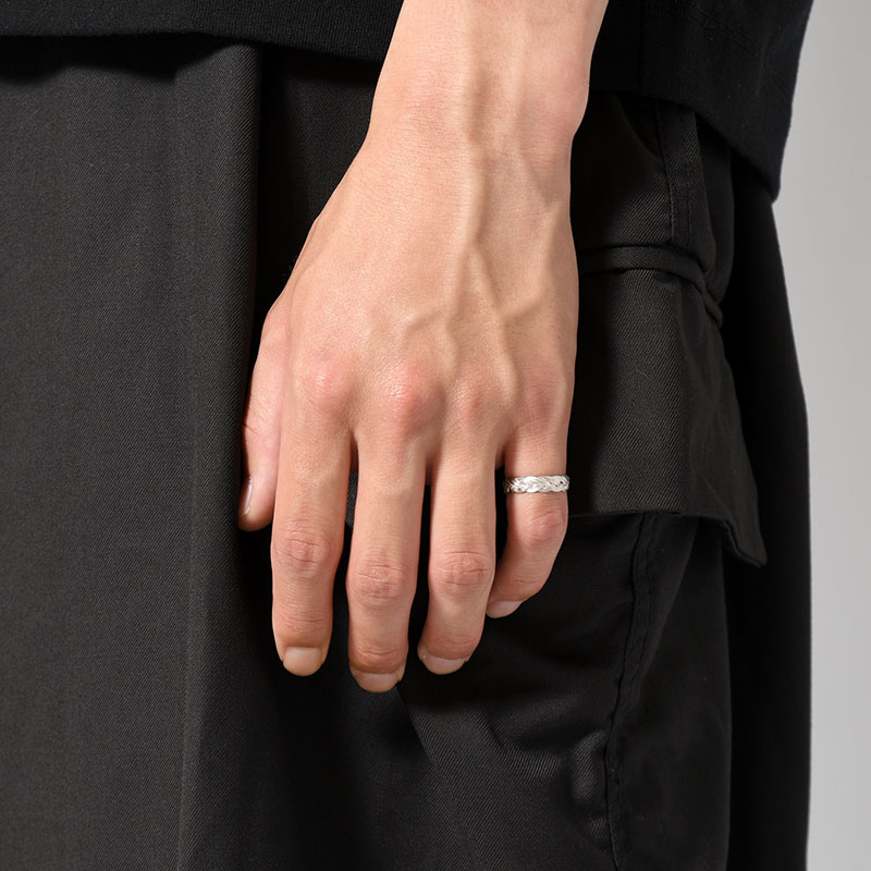 BRAID ID RING -SILVER-