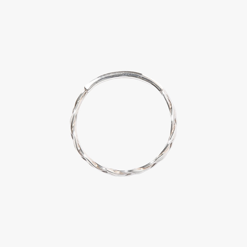 BRAID ID RING -SILVER-