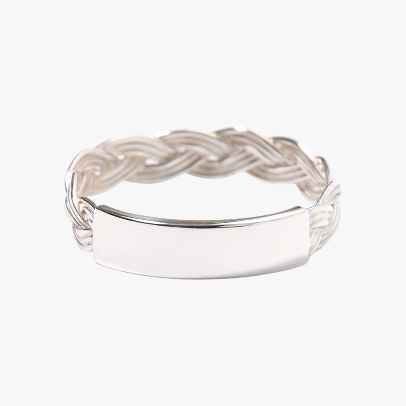 BRAID ID RING -SILVER-