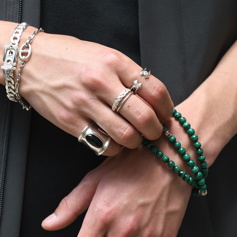BRAID ID RING -SILVER-
