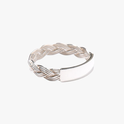 BRAID ID RING -SILVER-
