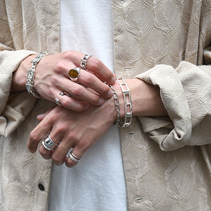 LADDER LINK BRACELET(M) -SILVER-
