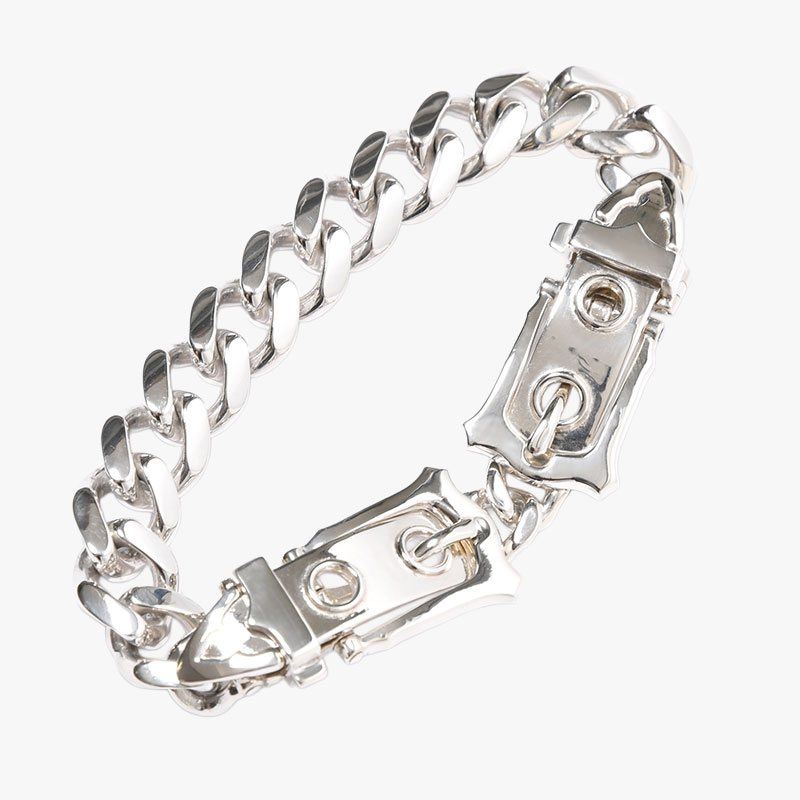 DOUBLE VICTORIAN BUCKLE BRACELET -SILVER-