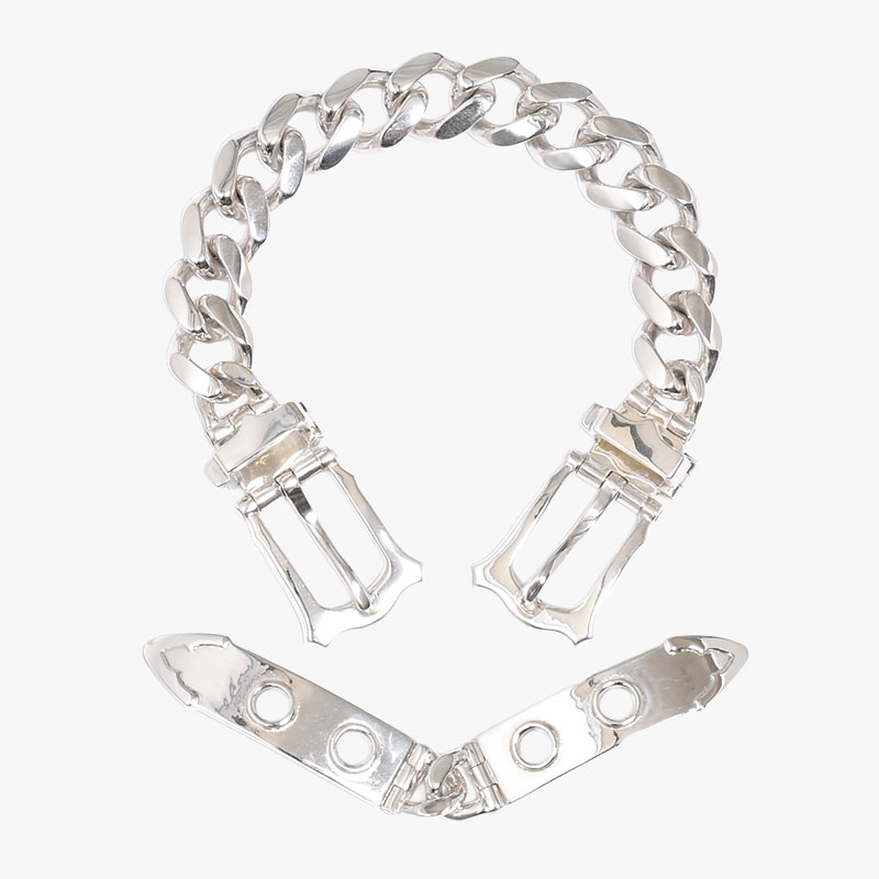 DOUBLE VICTORIAN BUCKLE BRACELET -SILVER-