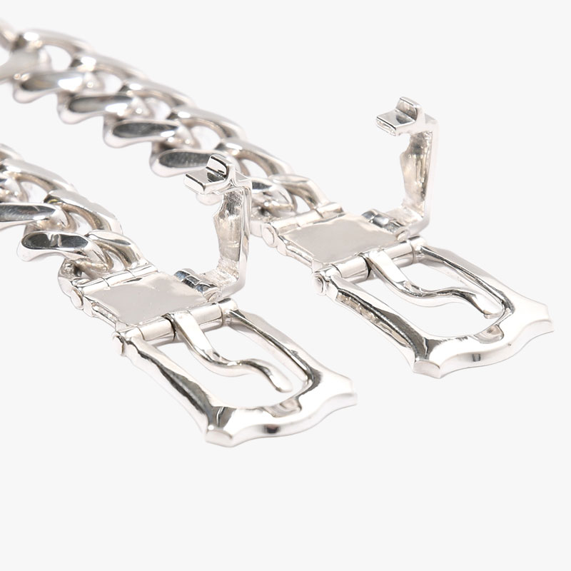 DOUBLE VICTORIAN BUCKLE BRACELET -SILVER-