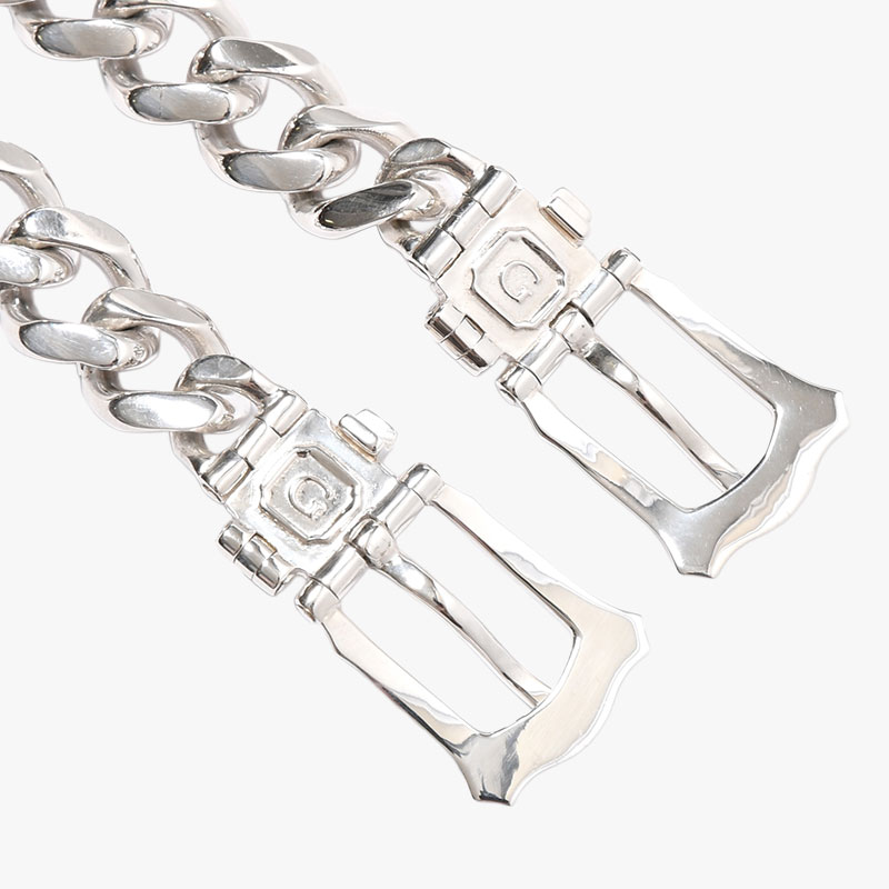 DOUBLE VICTORIAN BUCKLE BRACELET -SILVER-