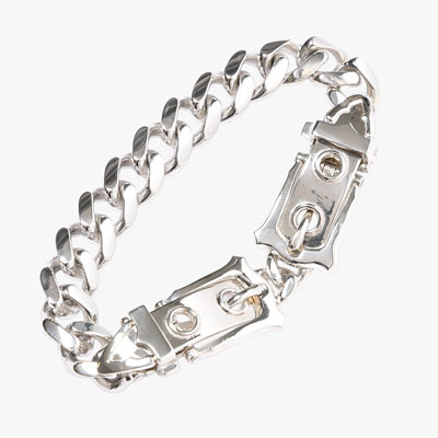 DOUBLE VICTORIAN BUCKLE BRACELET -SILVER-