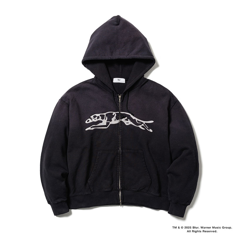 ZIP HOODIE(xblur) -BLACK-